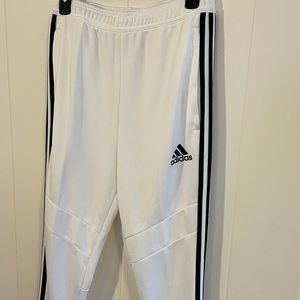 White Adidas full length joggers
